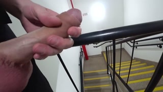 Dick Flashing in front of a hot stranger. She helped me cum in a public place.