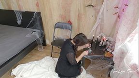 Halloween Cosplay - the Addams Family, Weekdays of Wednesday &amp_ Pugsley - MarLyn Chenel