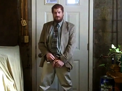 Str8 Israeli daddy jerk off in suit