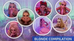 Blonde Compilation - Oral Blowjob Handjob POV Pornstars