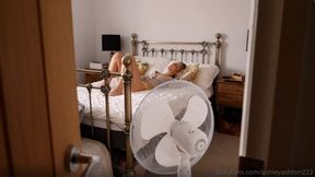 Caught spying on Aston Wilde while she masturbates