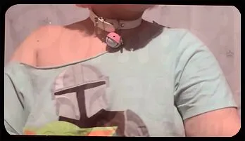 Curvy Nerdy Babe Tries On Kinky Collars & Shows Off Her Big Tits