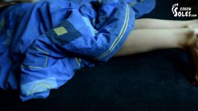 Feet in bed get worshiped - POV