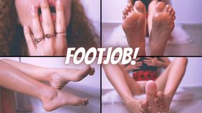 Footjob: Fucking your dick with my feet