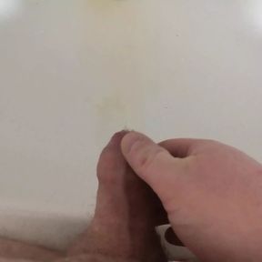 Peeing with a hard on