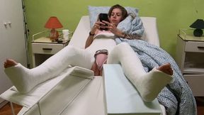 Olívia in the hospital room