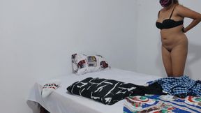 Homemade Masturbation of a Fat Brunette Student