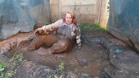 Denim Dungarees and Jersey Sensual Mud Play