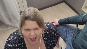 Cuckold watches his slut wife