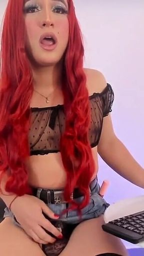 Beautiful with Her Big Bulge in Her Black Panties