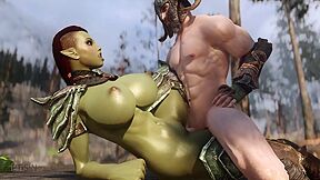 Adorable Orc Warrior Enjoys Nordic Warriors Big Dick 2