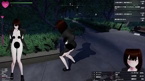 【プレイ動画003】身長３ｍ女子が夜の公園で露出！秘密のエクスポーズ バレないように露出するマナカさん