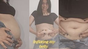 Movements of my swollen belly