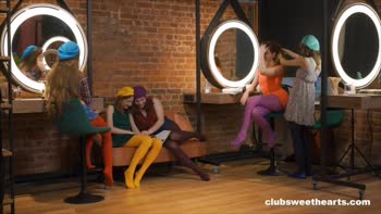 Sultry Thighs Unleashed: Petite Lesbians' Tatted Tango