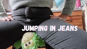 Jumping on my Teddy in tight jeans