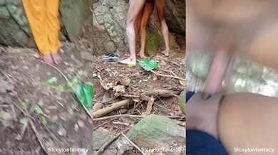 Sri Lankan wife takes big dick deepthroat raw while hubby works