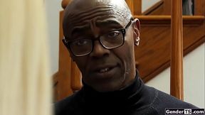 Big boobs ts Nadia Love anal rides black