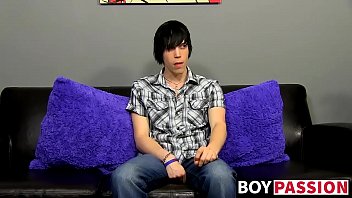 Emo fingers his ass and masturbates after being interviewed