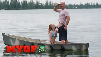Fiery Redhead Amber Addis Craves Rough Boat Sex on the Lake