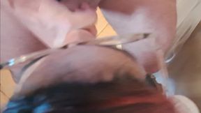 milf pov blowjob compilation with glasses