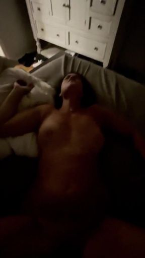 wife fucking FIRST giant cock!   Clip 1