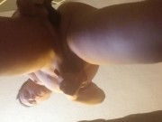 Toy play and cumahot with roomie in next room