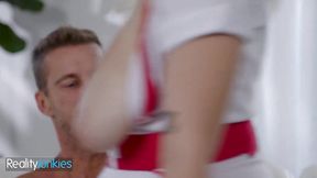 Kinky Nurse Gives Sensual Massage and Naughty Hand Relief