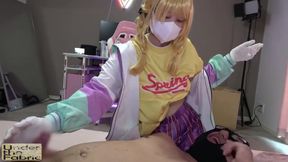 Fluffy Natural G Cup Maria Takes on a Playful Cosplay Foot Tease Challenge.