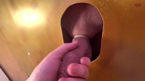 Cock Drips His Sperm at the Gloryhole