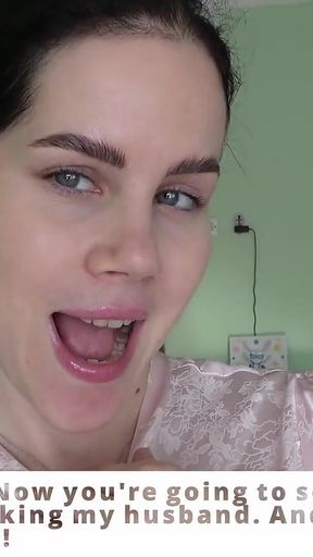 Giantess Anna Fucks in Front of Tiny Cuckold and Humiliates