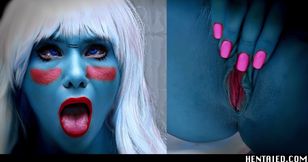 Real life hentai - JOI - Hot blue alien squirt and masturbate