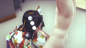 Yaoi Femboy - Maho blowjob in washroom - Sissy crossdress Japanese Asian Manga Anime Film  Game Porn Gay