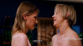 Stepmom Seduces Daughter, Caught on Mirror - Dee Williams, Melody Marks