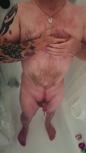 morning shower with a semi
