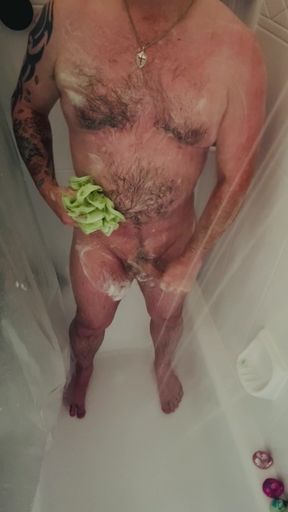 morning shower with a semi