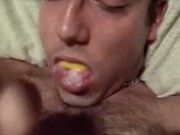 Cumpilation of self facial on my mouthguards and fetish sports gear