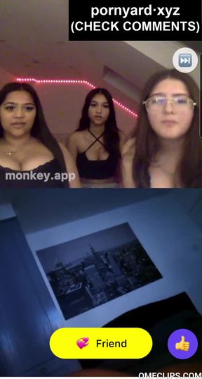 Amateur girl shows her reaction to webcam chat while making homemade videos