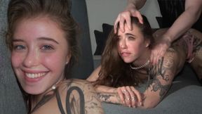 Unbridled Whore Delivers Unrelenting Facial Frenzy on a Drenched Mouth, Throat F**king Queen of Hardcore Porn