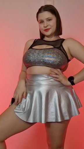 Curvy Mini Skirt Haul - Shiny Silver, Sparkly Tinsel, Transparent Blue and Fluffy Tutu