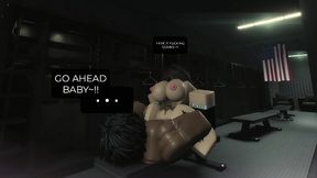 Real Gym Roblox sex, BBC penetrates busty model's pink pussy!