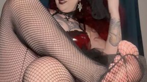 Succubus Demon Queen Fishnets Foot Worship