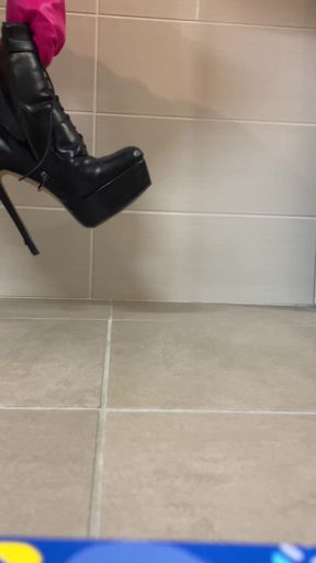 Latex Sock Encased in High Heel