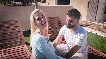 Hard Anal Sex and Anal Creampie for a Busty Blonde