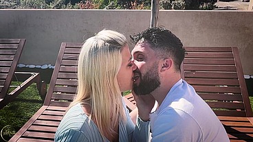 Hard Anal Sex and Anal Creampie for a Busty Blonde