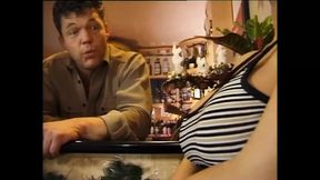MILF with huge tits takes double penetration and swallows cum