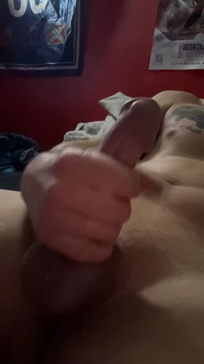 Jerking my cock needing some pussy