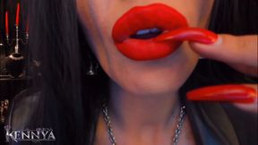 Cuckolding with red lips and nails POV