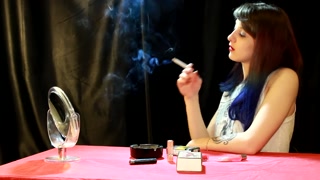 Lady Ruby Smoke and Red Lips