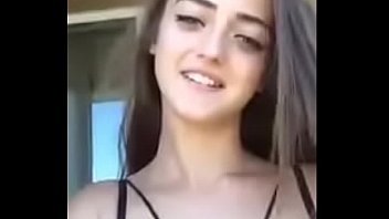 Cute russian teen on the balcony in sexy bikini in Turkey