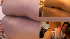 Beautiful sexy pee with three cameras - Three views 4K